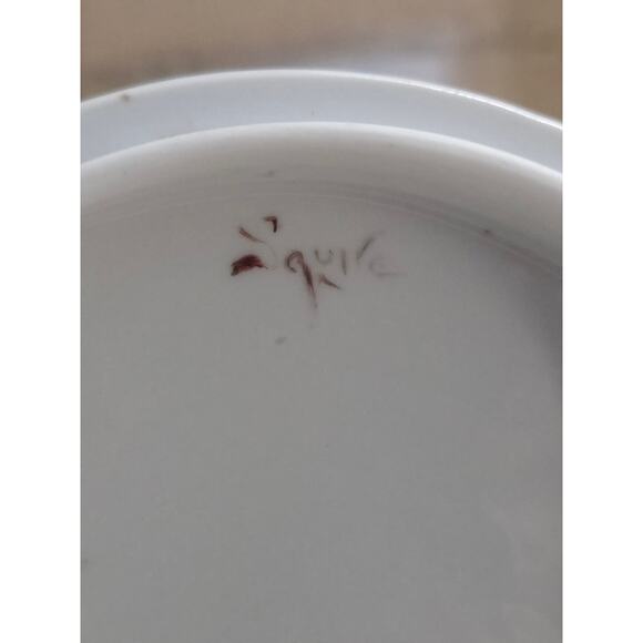 TK Thun Czechoslovakia Footed Trinket Jar w/ Lid Hand Painted 1920s Antique - Picture 6 of 10